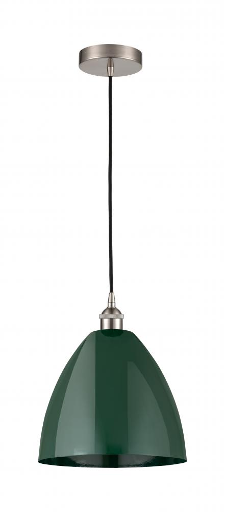 Plymouth - 1 Light - 12 inch - Brushed Satin Nickel - Cord hung - Mini Pendant