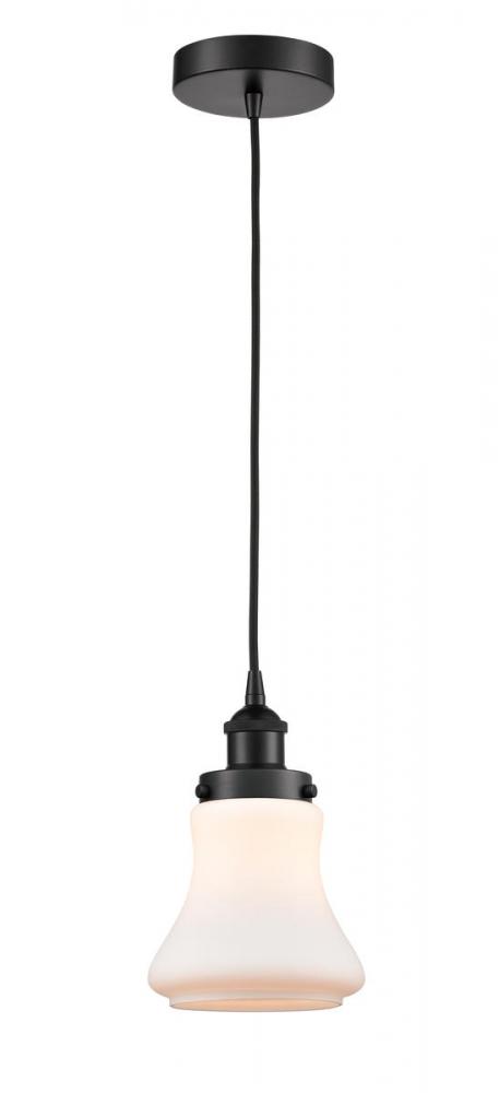 Bellmont - 1 Light - 6 inch - Matte Black - Cord hung - Mini Pendant