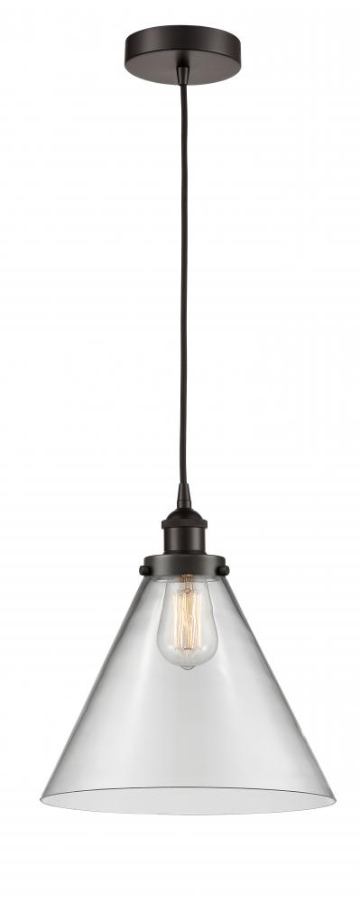 Cone - 1 Light - 12 inch - Oil Rubbed Bronze - Cord hung - Mini Pendant