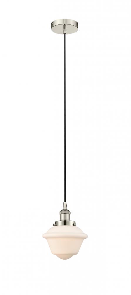 Oxford - 1 Light - 7 inch - Polished Nickel - Cord hung - Mini Pendant