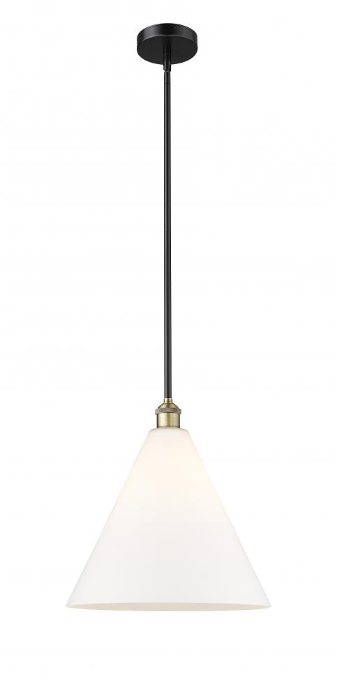 Berkshire - 1 Light - 16 inch - Black Antique Brass - Cord hung - Pendant