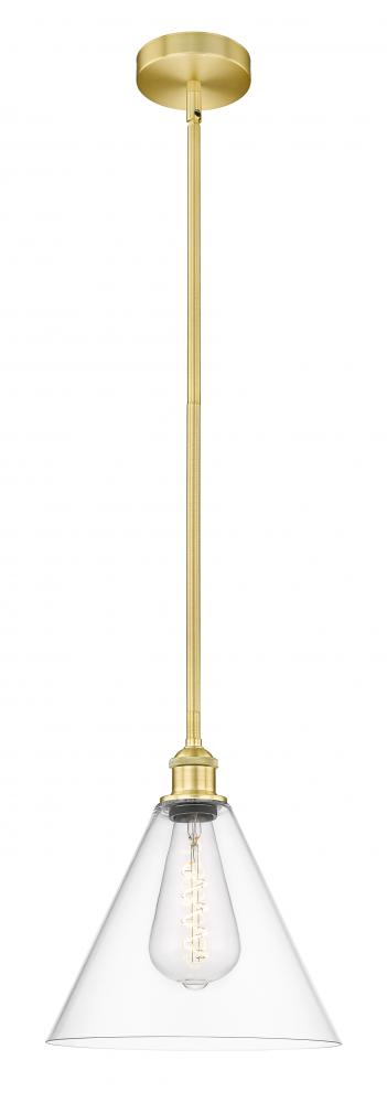 Berkshire - 1 Light - 12 inch - Satin Gold - Cord hung - Mini Pendant