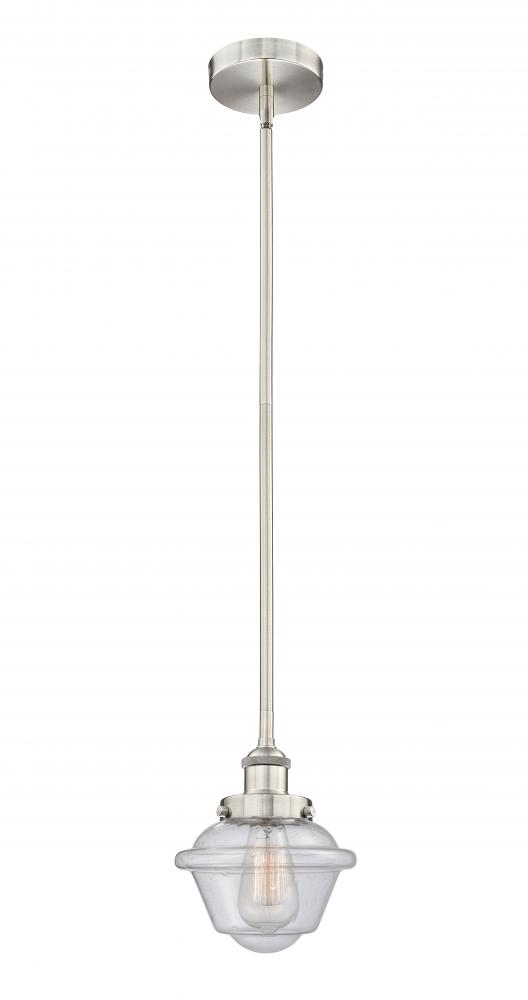 Oxford - 1 Light - 7 inch - Brushed Satin Nickel - Cord hung - Mini Pendant