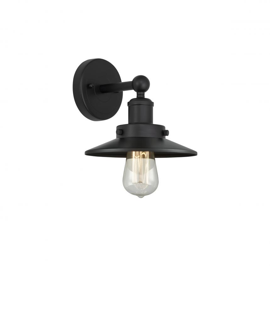 Railroad - 1 Light - 8 inch - Matte Black - Sconce