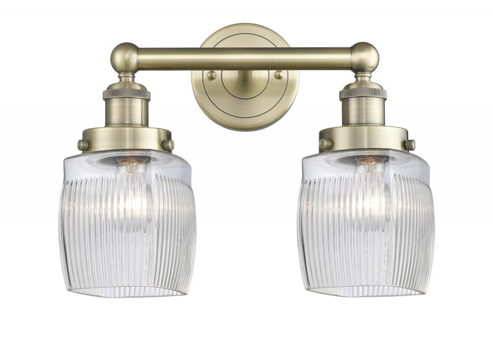 Colton - 2 Light - 15 inch - Antique Brass - Bath Vanity Light