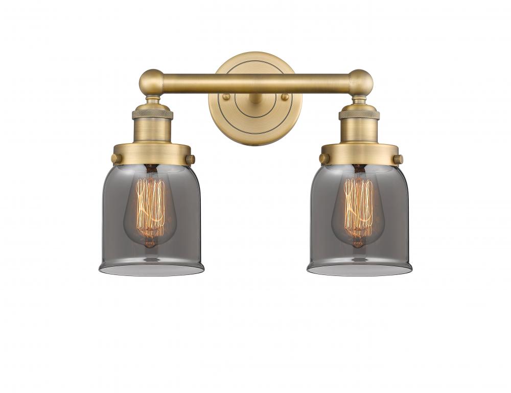 Bell - 2 Light - 14 inch - Brushed Brass - Bath Vanity Light