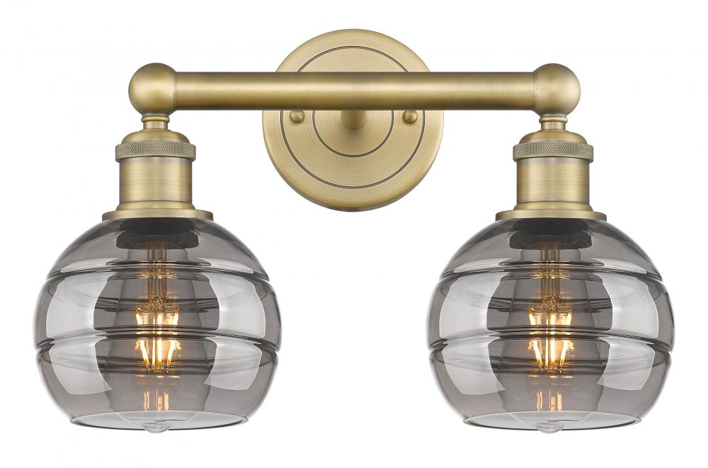 Rochester - 2 Light - 15 inch - Brushed Brass - Bath Vanity Light