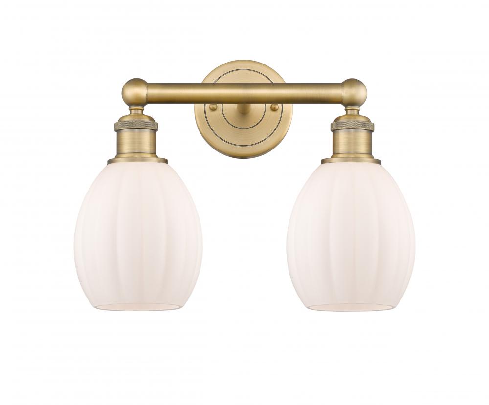 Eaton - 2 Light - 15 inch - Brushed Brass - Bath Vanity Light