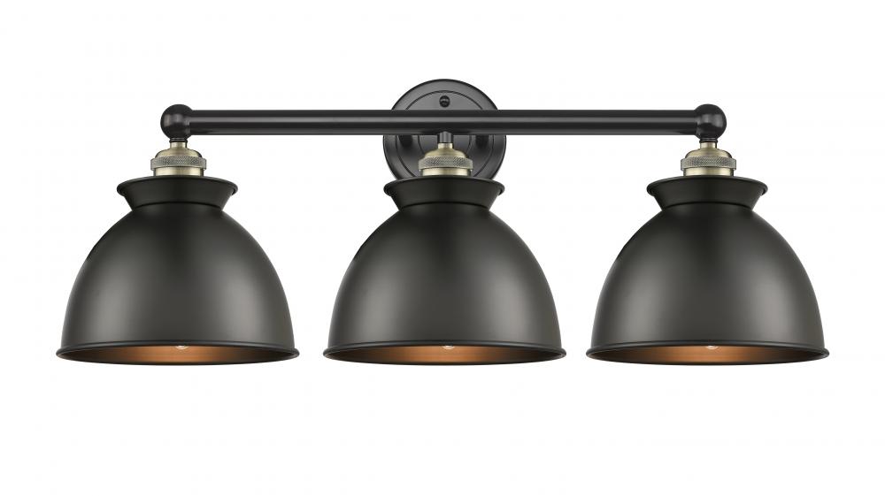 Adirondack - 3 Light - 26 inch - Black Antique Brass - Bath Vanity Light