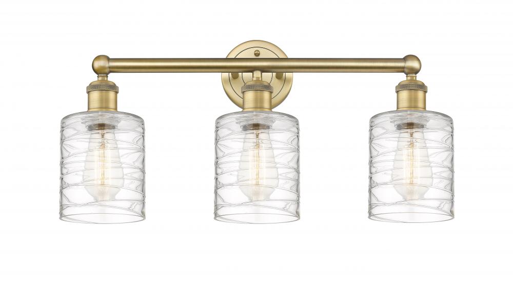 Cobbleskill - 3 Light - 23 inch - Brushed Brass - Bath Vanity Light