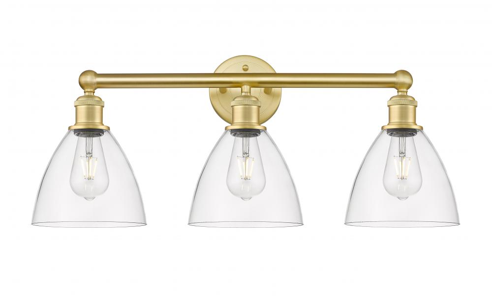 Bristol - 3 Light - 26 inch - Satin Gold - Bath Vanity Light