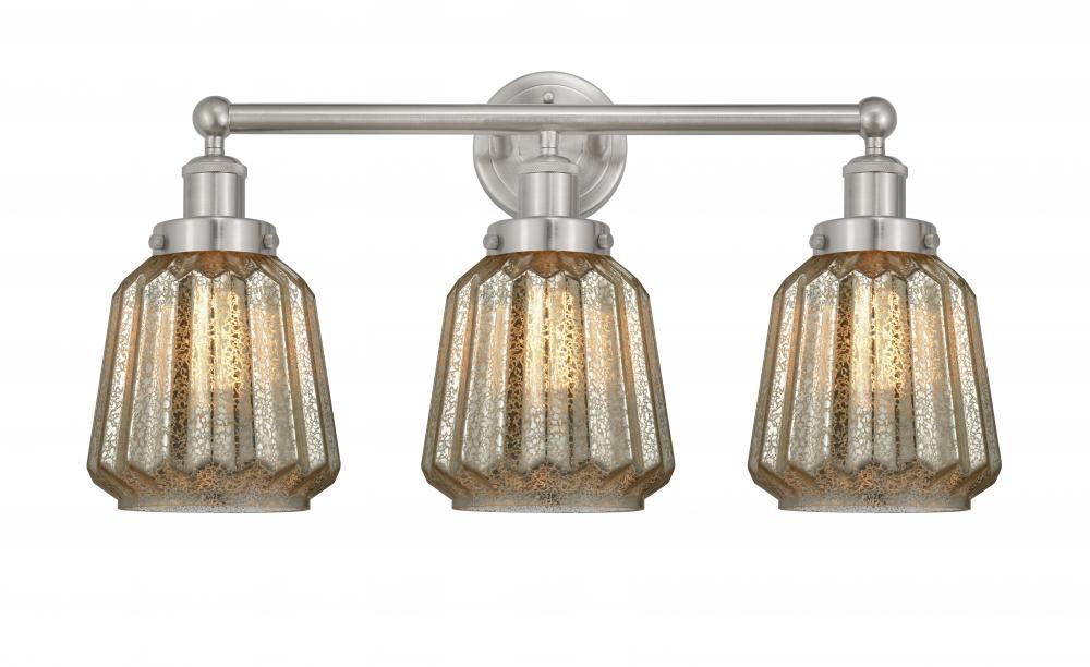 Chatham - 3 Light - 25 inch - Brushed Satin Nickel - Bath Vanity Light