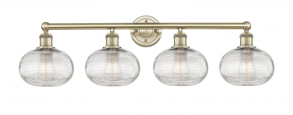 Ithaca - 4 Light - 35 inch - Antique Brass - Bath Vanity Light