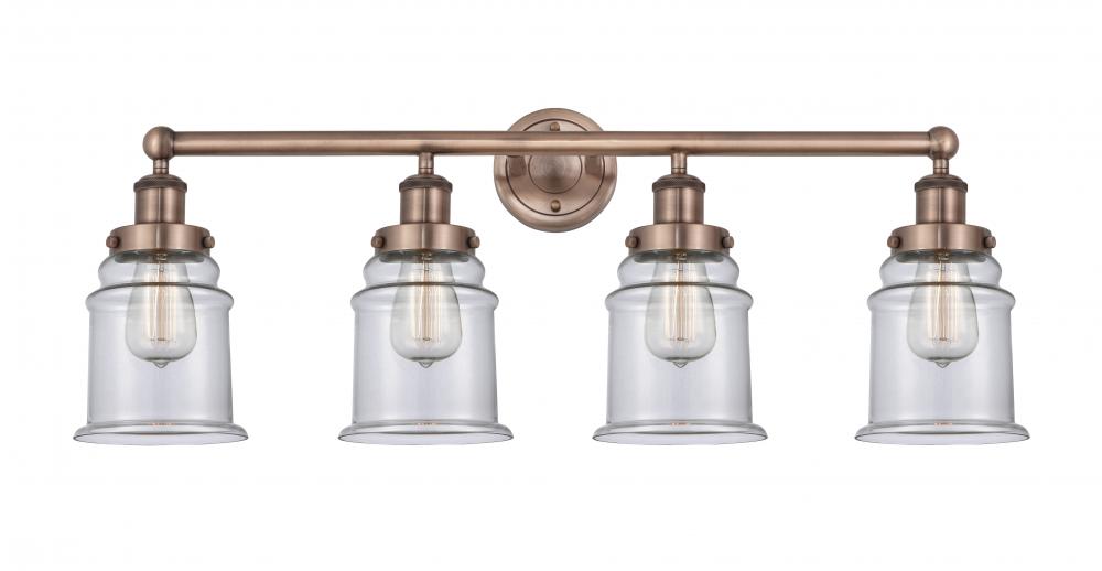 Canton - 4 Light - 33 inch - Antique Copper - Bath Vanity Light