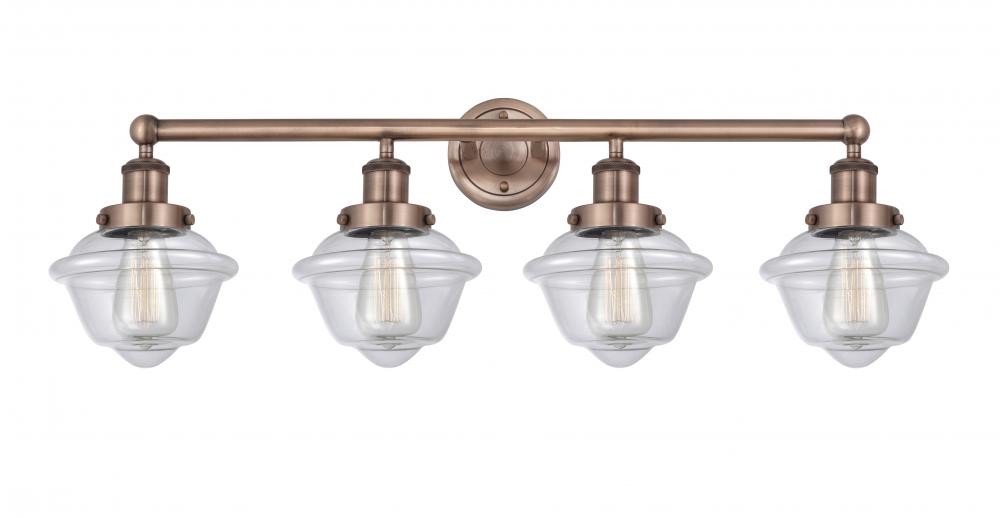 Oxford - 4 Light - 34 inch - Antique Copper - Bath Vanity Light