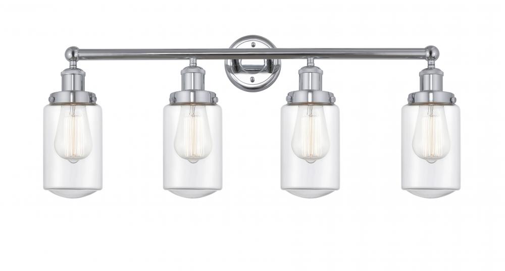 Dover - 4 Light - 32 inch - Polished Chrome - Bath Vanity Light