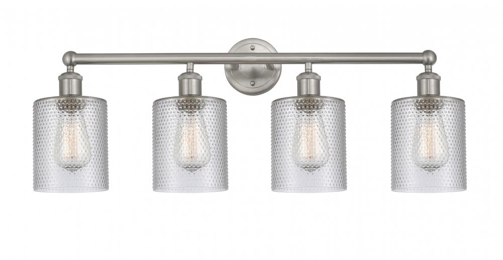 Cobbleskill - 4 Light - 32 inch - Brushed Satin Nickel - Bath Vanity Light