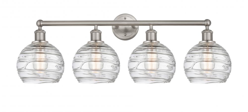 Athens Deco Swirl - 4 Light - 35 inch - Satin Nickel - Bath Vanity Light