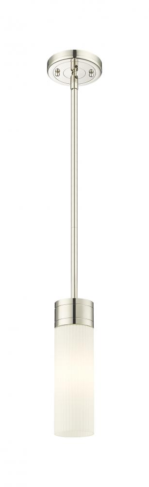 Boreas - 1 Light - 3 inch - Polished Nickel - Stem Hung - Mini Pendant