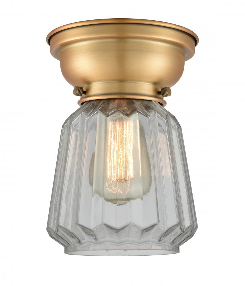 Chatham - 1 Light - 7 inch - Brushed Brass - Flush Mount