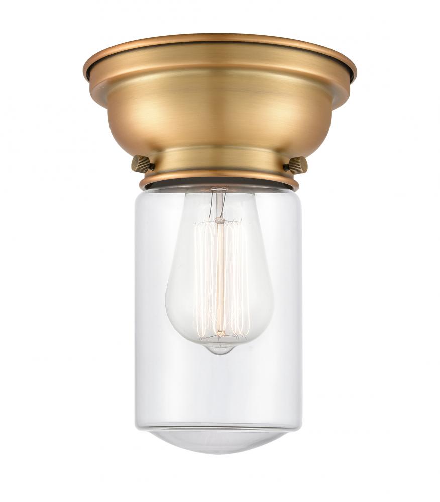 Dover - 1 Light - 6 inch - Brushed Brass - Flush Mount