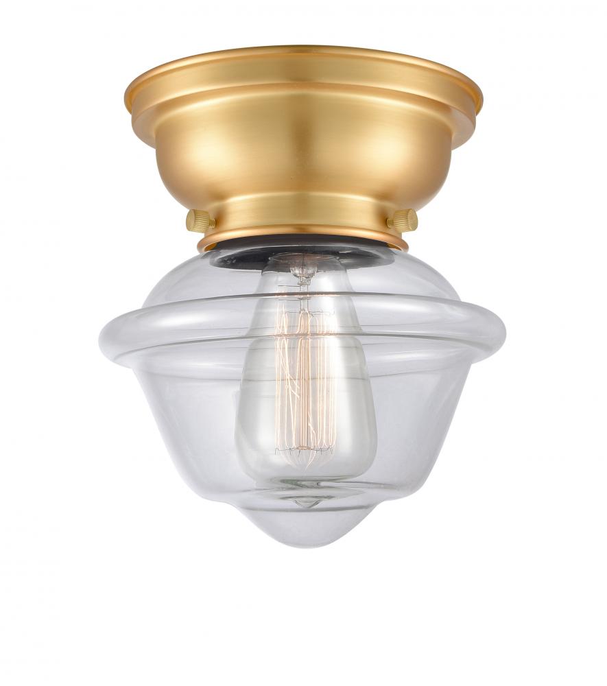 Oxford - 1 Light - 8 inch - Satin Gold - Flush Mount