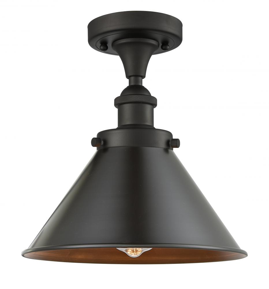 Briarcliff - 1 Light - 10 inch - Oil Rubbed Bronze - Semi-Flush Mount