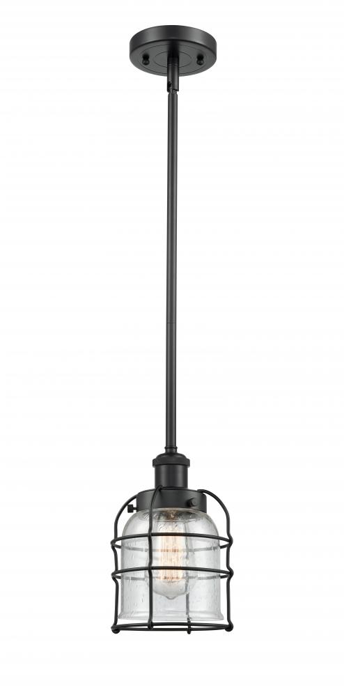 Bell Cage - 1 Light - 5 inch - Matte Black - Mini Pendant