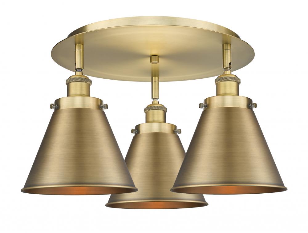 Appalachian - 3 Light - 20 inch - Brushed Brass - Flush Mount