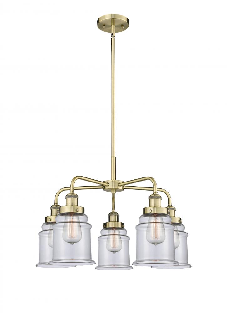 Canton - 5 Light - 25 inch - Antique Brass - Chandelier