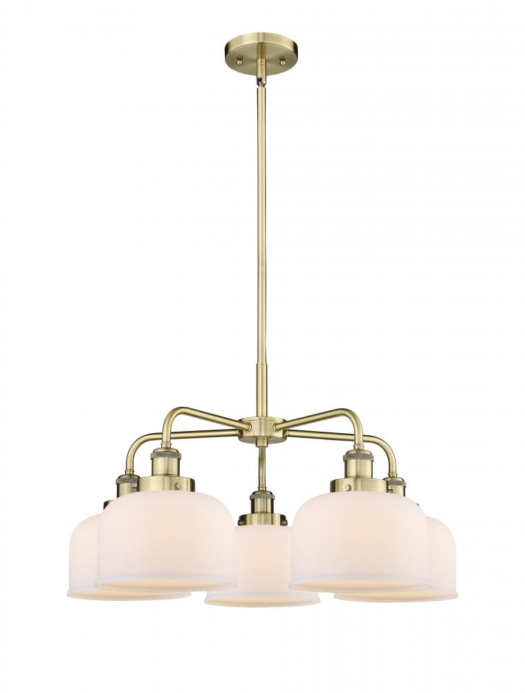 Cone - 5 Light - 26 inch - Antique Brass - Chandelier