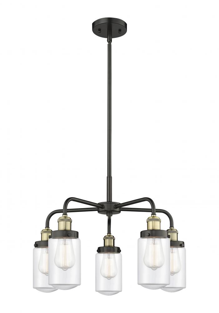 Dover - 5 Light - 23 inch - Black Antique Brass - Chandelier