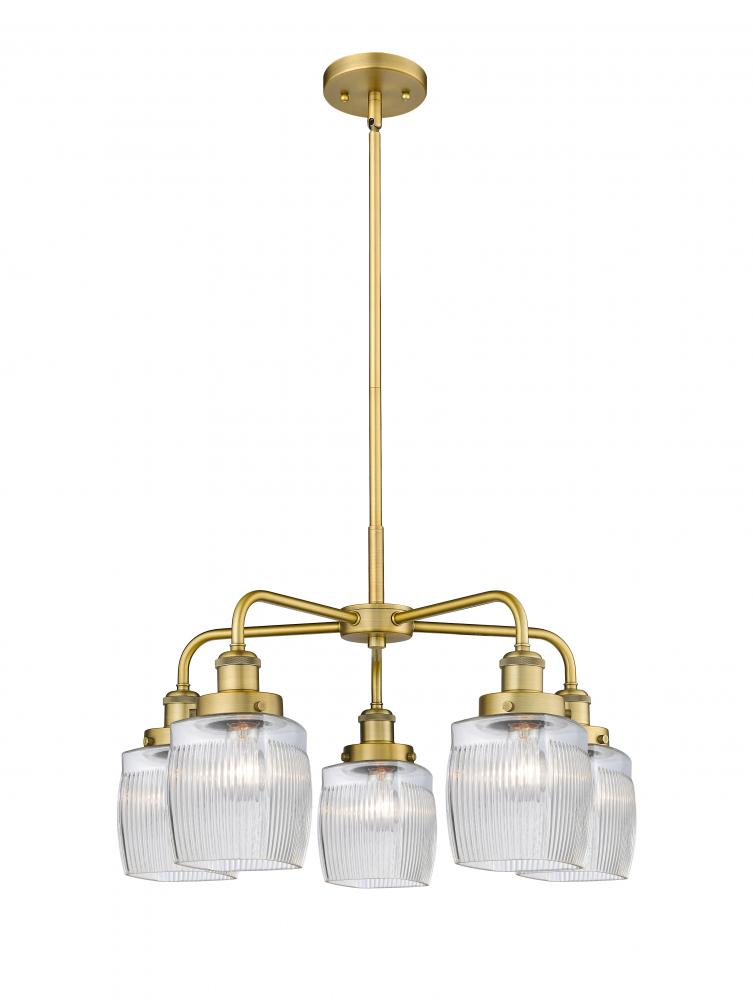 Colton - 5 Light - 24 inch - Brushed Brass - Chandelier