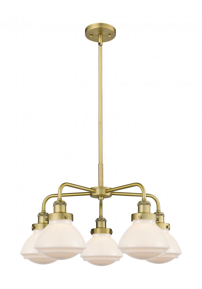 Olean - 5 Light - 25 inch - Brushed Brass - Chandelier