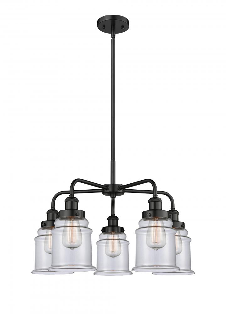 Canton - 5 Light - 25 inch - Matte Black - Chandelier