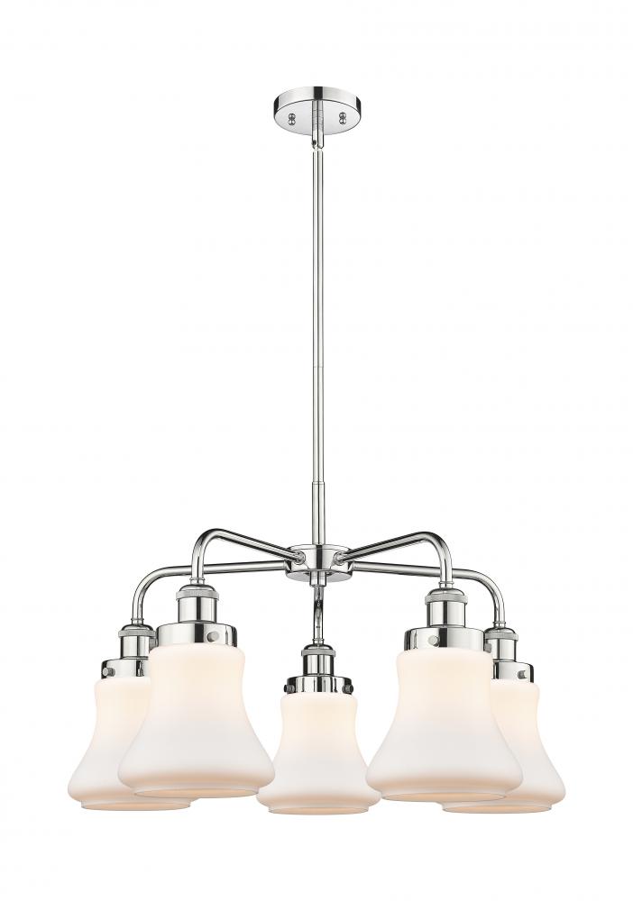 Bellmont - 5 Light - 25 inch - Polished Chrome - Chandelier