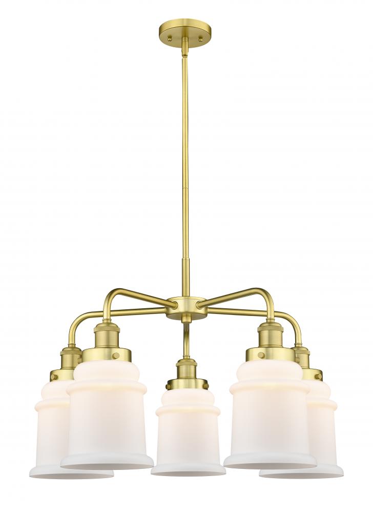 Canton - 5 Light - 25 inch - Satin Gold - Chandelier