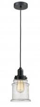  100BK-10GY-0H-BK-G184 - Whitney - 1 Light - 8 inch - Matte Black - Cord hung - Mini Pendant