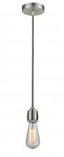 Innovations Lighting 100SN-10GY-2SN - Winchester - 1 Light - 2 inch - Satin Nickel - Cord hung - Mini Pendant