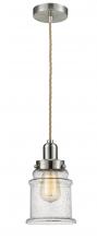 Innovations Lighting 100SN-10RE-0H-SN-G184 - Whitney - 1 Light - 8 inch - Satin Nickel - Cord hung - Mini Pendant