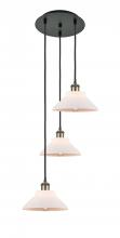 Innovations Lighting 113B-3P-BAB-G131 - Orwell - 3 Light - 15 inch - Black Antique Brass - Cord Hung - Multi Pendant