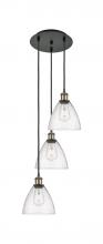 Innovations Lighting 113B-3P-BAB-GBD-754 - Bristol - 3 Light - 14 inch - Black Antique Brass - Cord Hung - Multi Pendant