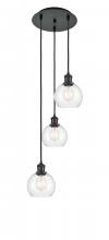 Innovations Lighting 113B-3P-BK-G122-6 - Athens - 3 Light - 12 inch - Matte Black - Cord Hung - Multi Pendant