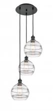 Innovations Lighting 113B-3P-BK-G556-8CL - Rochester - 3 Light - 15 inch - Matte Black - Cord hung - Multi Pendant