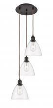 Innovations Lighting 113B-3P-OB-GBD-752 - Bristol - 3 Light - 14 inch - Oil Rubbed Bronze - Cord Hung - Multi Pendant