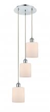  113B-3P-PC-G111 - Cobbleskill - 3 Light - 12 inch - Polished Chrome - Cord Hung - Multi Pendant