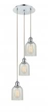  113B-3P-PC-G2511 - Caledonia - 3 Light - 12 inch - Polished Chrome - Cord Hung - Multi Pendant