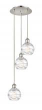 Innovations Lighting 113B-3P-PN-G1213-6 - Athens Deco Swirl - 3 Light - 12 inch - Polished Nickel - Cord hung - Multi Pendant