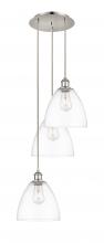 Innovations Lighting 113B-3P-PN-GBD-92 - Bristol - 3 Light - 16 inch - Polished Nickel - Cord Hung - Multi Pendant