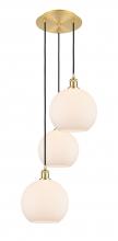 Innovations Lighting 113B-3P-SG-G121-10 - Athens - 3 Light - 17 inch - Satin Gold - Cord Hung - Multi Pendant